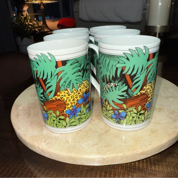 6 Dunoon Of Scotland Mugs Cheetahs~Kenya By Ruth Boden African Animal Stoneware* - Picture 4 of 16